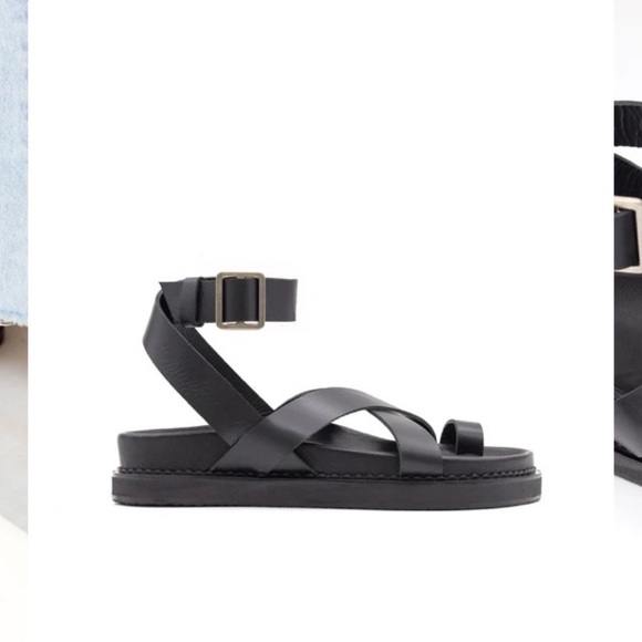 NWOT! LIBERTE BRONTE Genuine Leather Stylish Black Sandals. - Picture 8 of 12